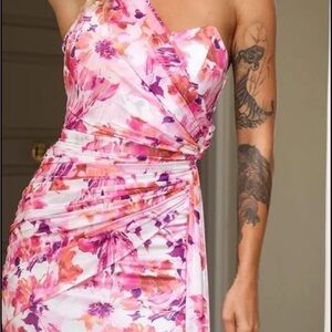 Floral One-Shoulder Dress